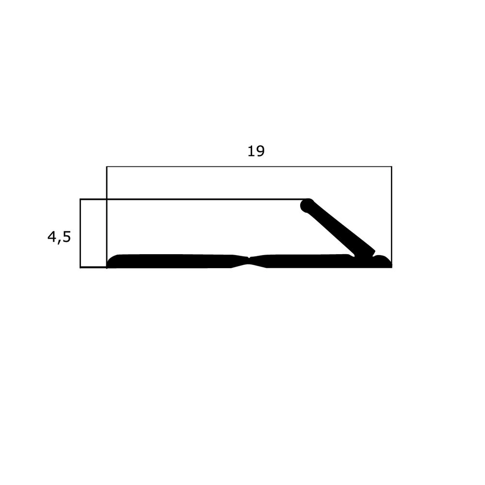 Türdichtung selbstklebend - Klebedichtung | Spaltbreite: 2 – 4 mm | Farbe: schwarz