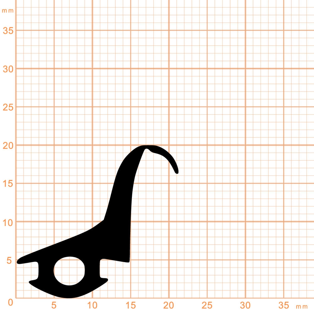 Mitteldichtungen - Mitteldichtung für Metall- und Alufenster | 20 mm Höhe | Farbe: schwarz