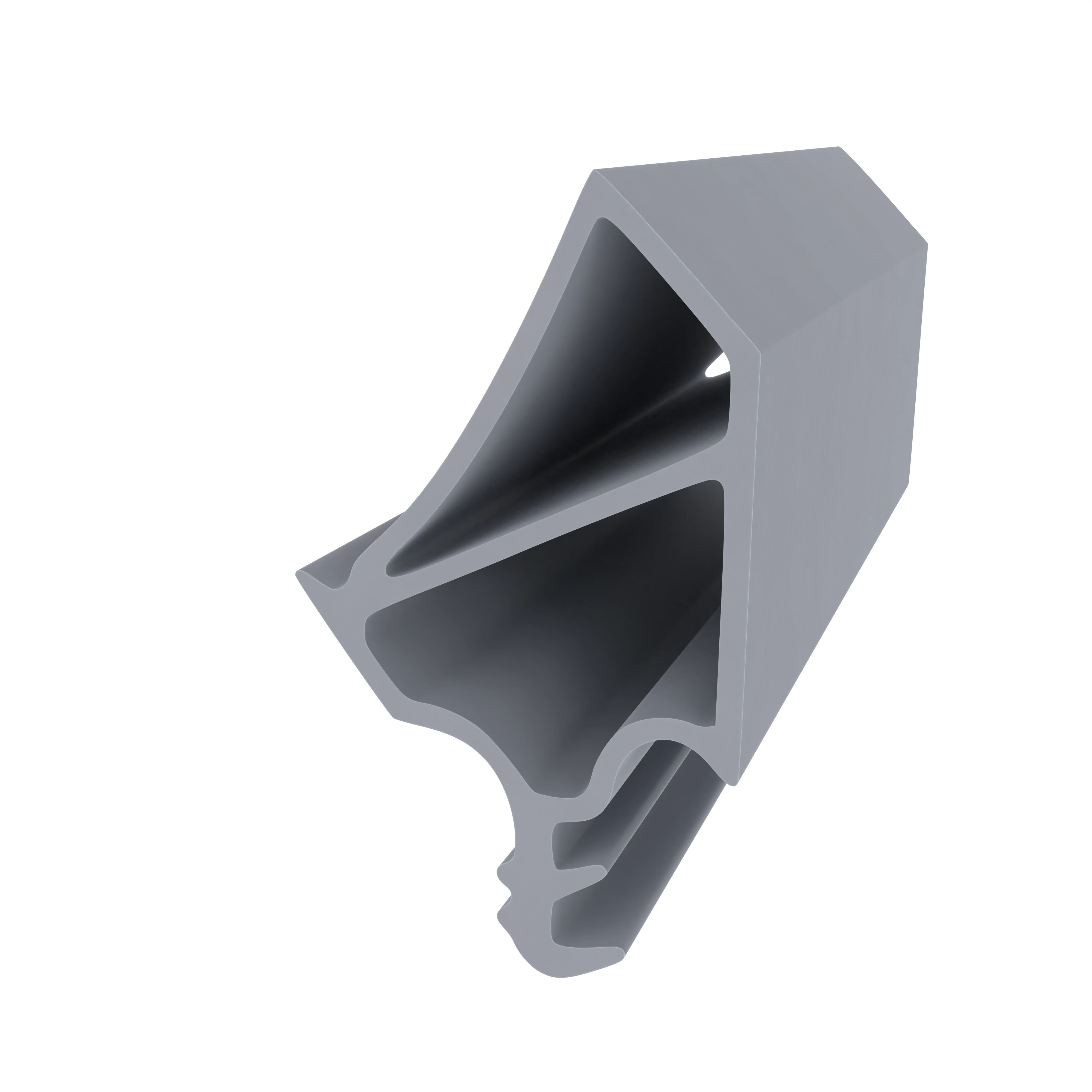 Türrahmen Dichtung - Stahlzargendichtung für Stahlrahmen | 15 mm Breite | Farbe: grau