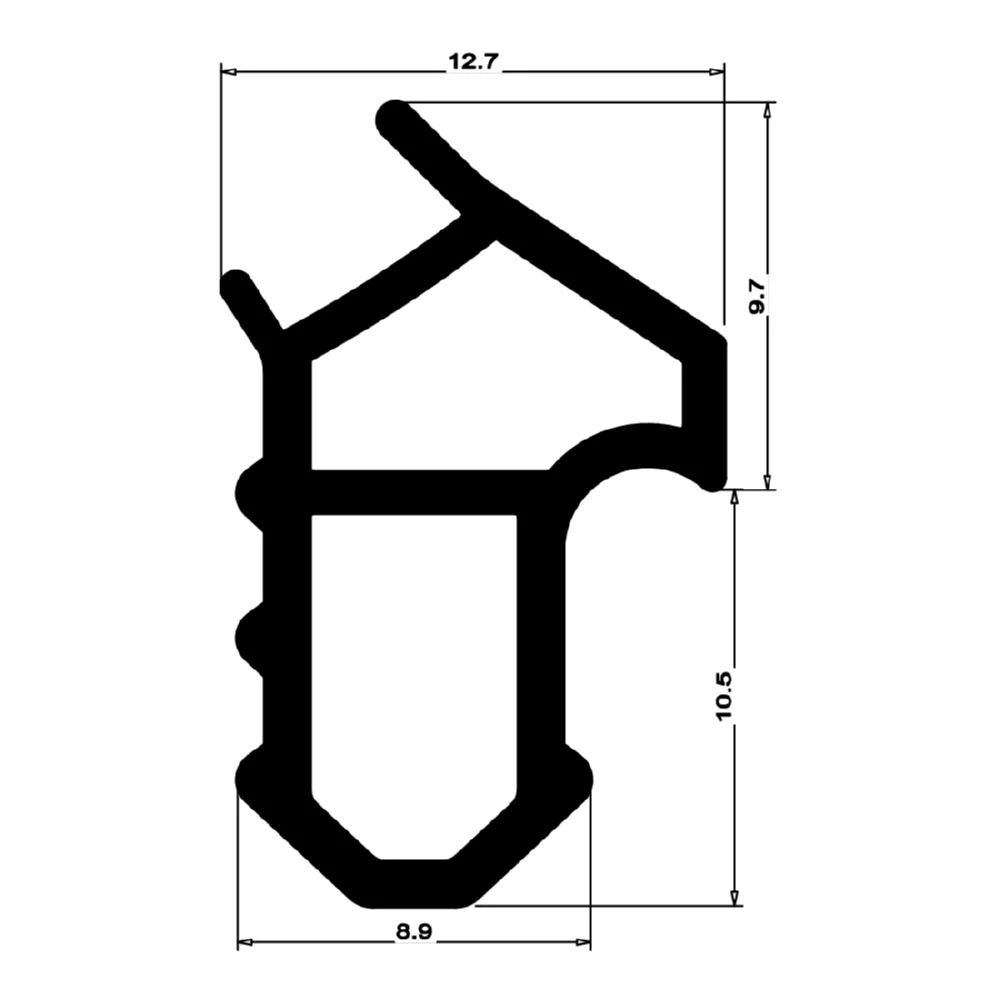 Stahlzargendichtung für Stahlzargen | 13 mm Breite | Farbe: weiß