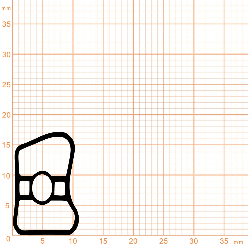 Türrahmen Dichtung - Stahlzargendichtung für Metalltüren | 17 mm Höhe | Farbe: weiß