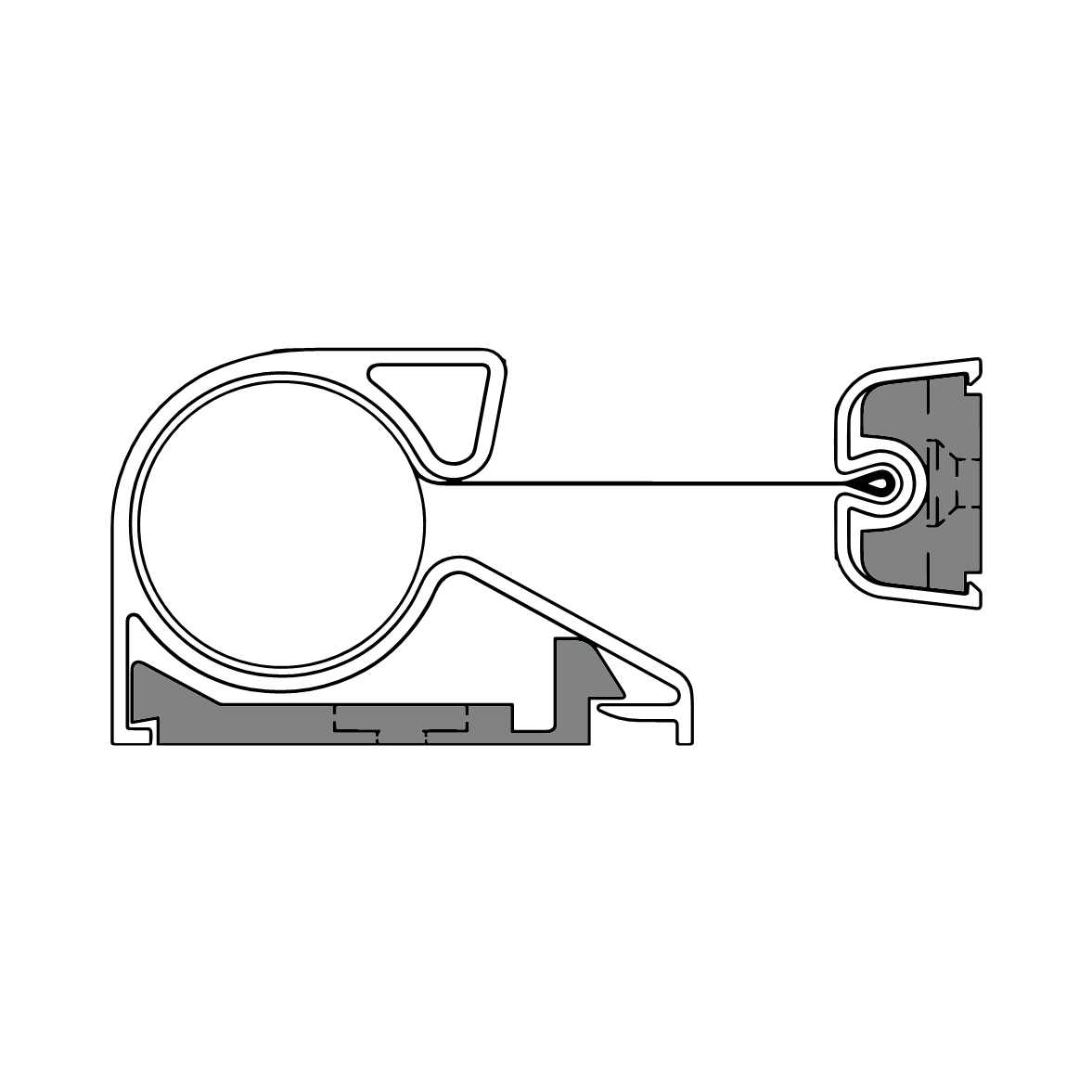 Fingerschutzprofil für Rollosysteme | 1925 mm Länge | Farbe: silber