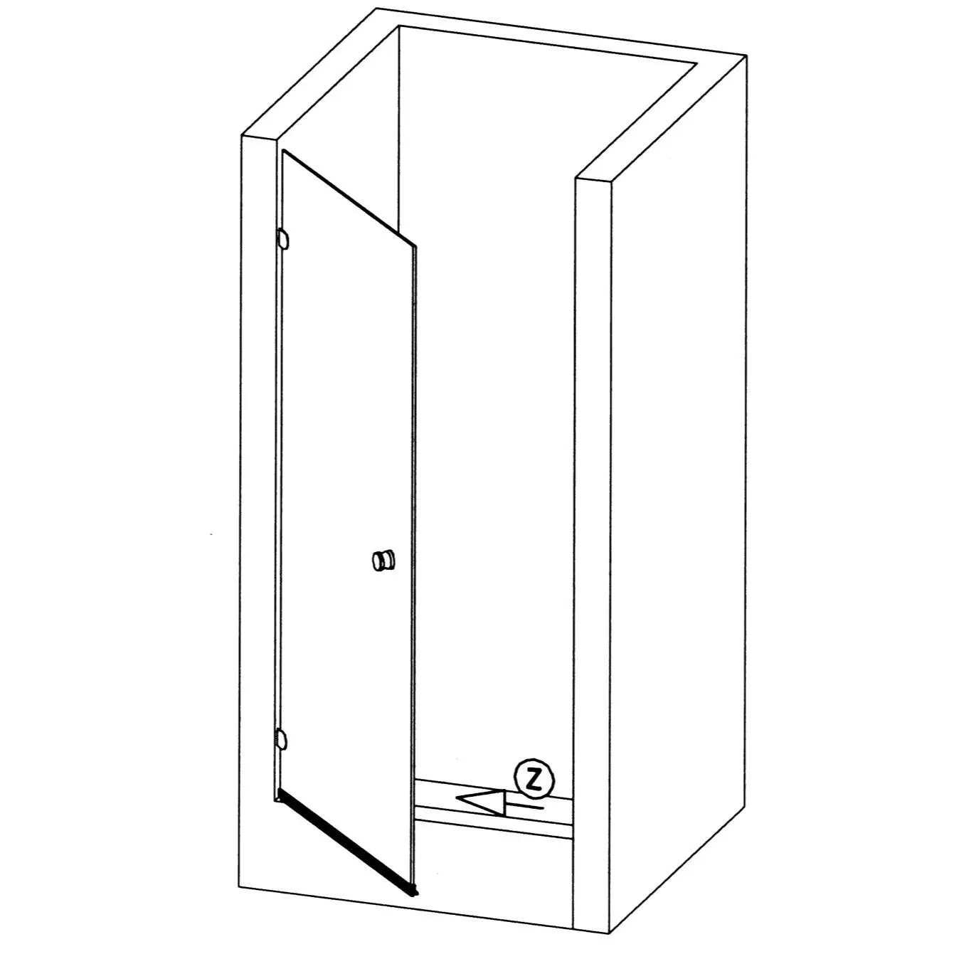 Waagrecht - Dusch-Wasserabweisprofil mit 135° Lippe | 5 mm Glasstärke | Farbe: transparent
