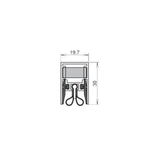 Schall-Ex Slide Strahlenschutz M-20 WS Absenkdichtung von Athmer | Länge: 1208 mm