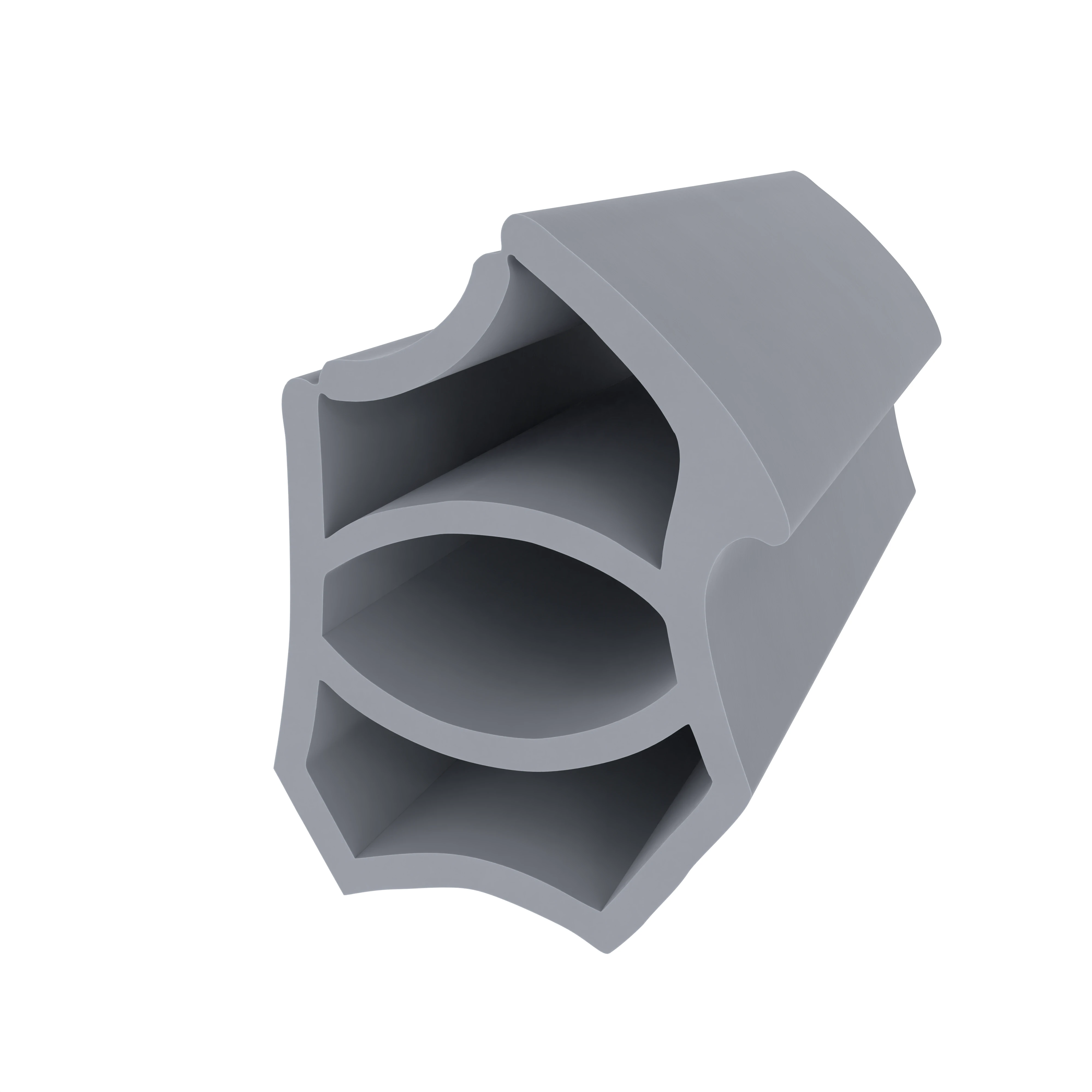 Türrahmen Dichtung - Stahlzargendichtung für Metalltüren | 16 mm Höhe | Farbe: grau