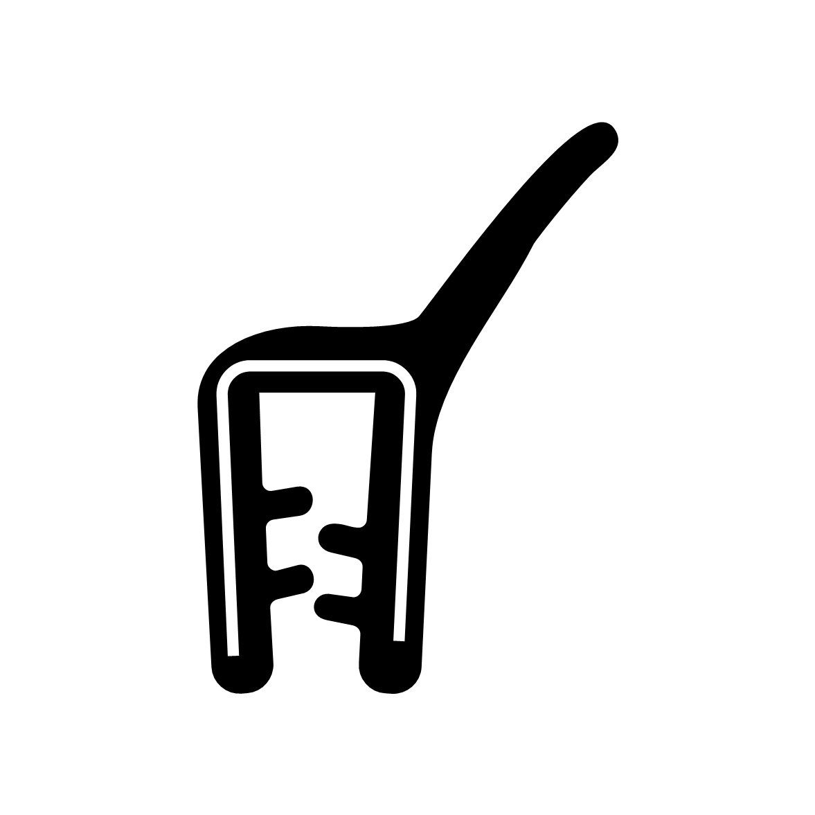 Kantenschutz Dichtprofile - Kantenschutzprofil | Klemmbereich: 1 - 3 mm | Farbe: schwarz