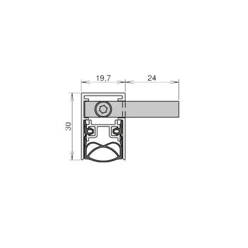 Schall-Ex Slide M-20 WS ZA-L Absenkdichtung von Athmer | Länge: 1208 mm