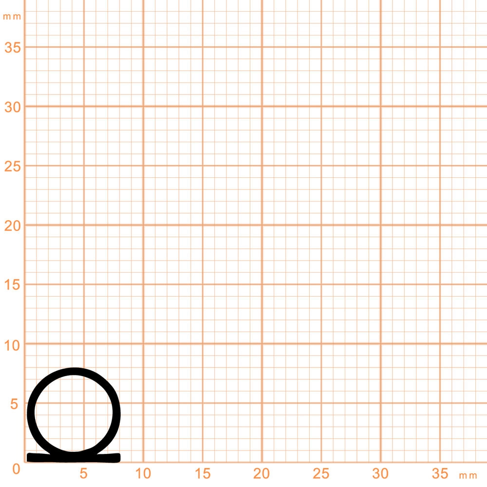 Türdichtung selbstklebend - Klebedichtung mit Omega-Profil | Spaltbreite: 1 – 8 mm | Farbe: braun