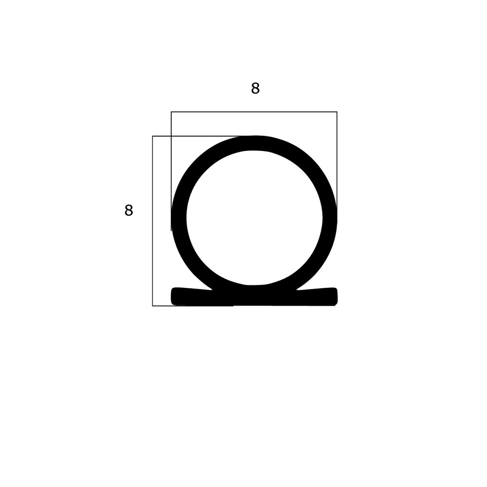Türdichtung selbstklebend - Klebedichtung mit Omega-Profil | Spaltbreite: 1 – 8 mm | Farbe: weiß