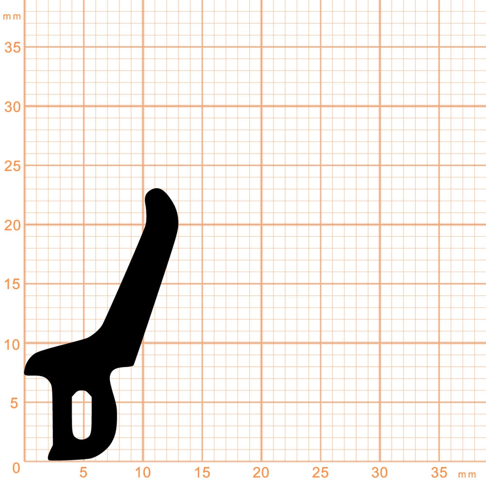 Mitteldichtungen - Mitteldichtung für Kunststofffenster | 23 mm Höhe | Farbe: schwarz