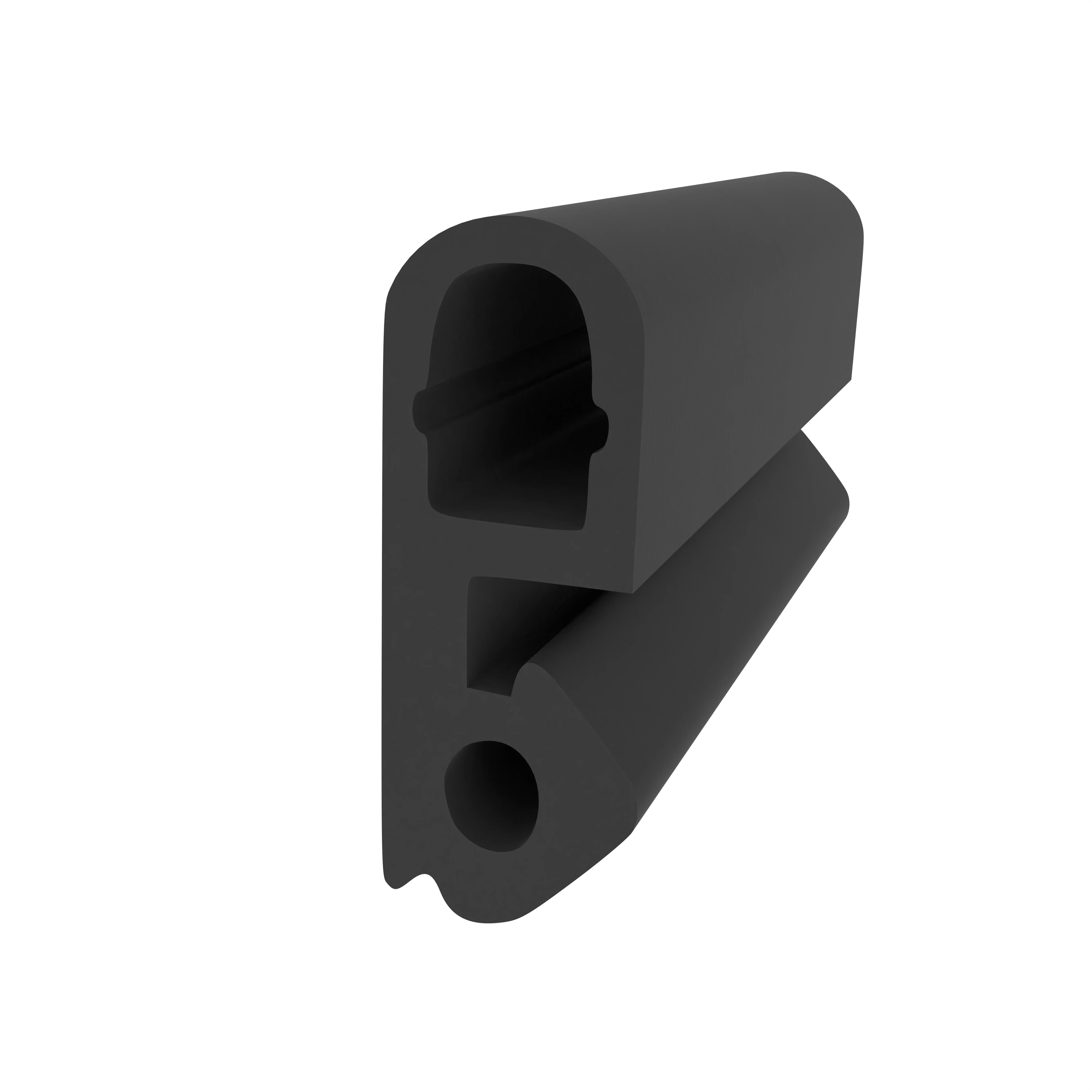 Anschlagdichtung für seitlichen Anschlag | 6 mm Nutbreite |  Farbe: schwarz