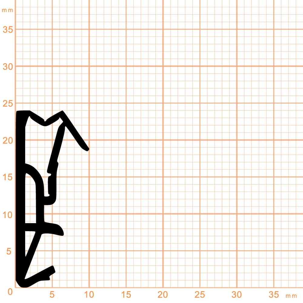Flügelfalzdichtungen - Flügelfalzdichtung für Türen | 18 mm Falzhöhe | Farbe: braun