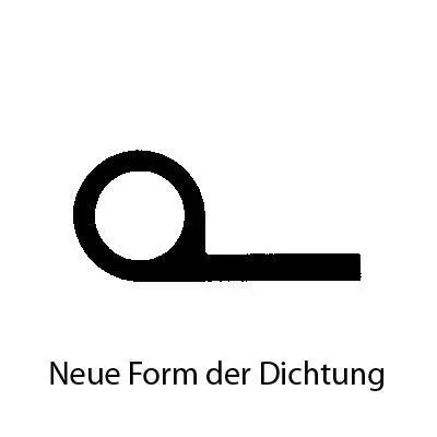 Türrahmen Dichtung - Stahlzargendichtung für Stahlrahmen | 25 mm Breite | Farbe: dunkelgrau