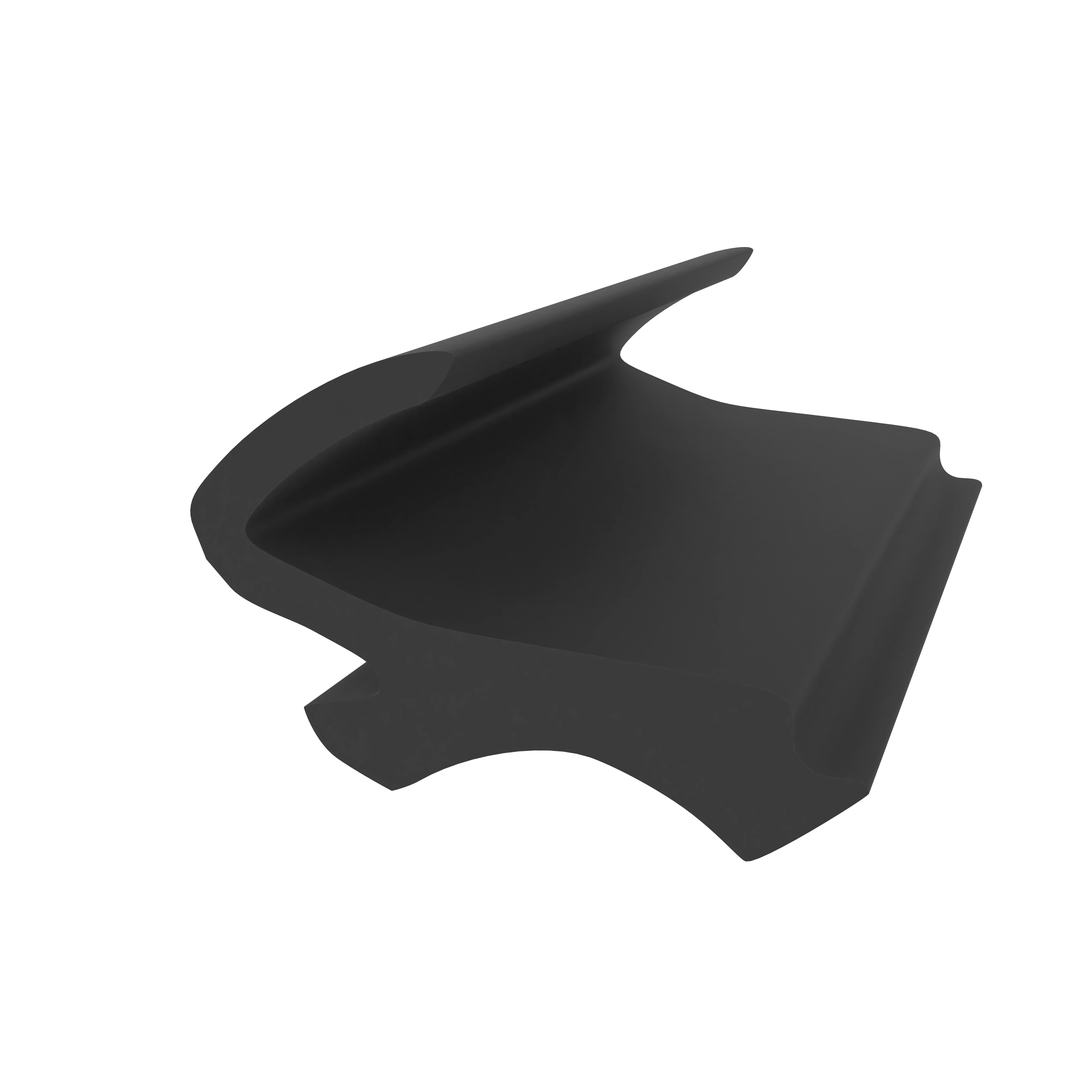 Lippendichtungen - Anschlagdichtung mit Lippe und glattem Fuß | 8 mm Höhe | Farbe: schwarz