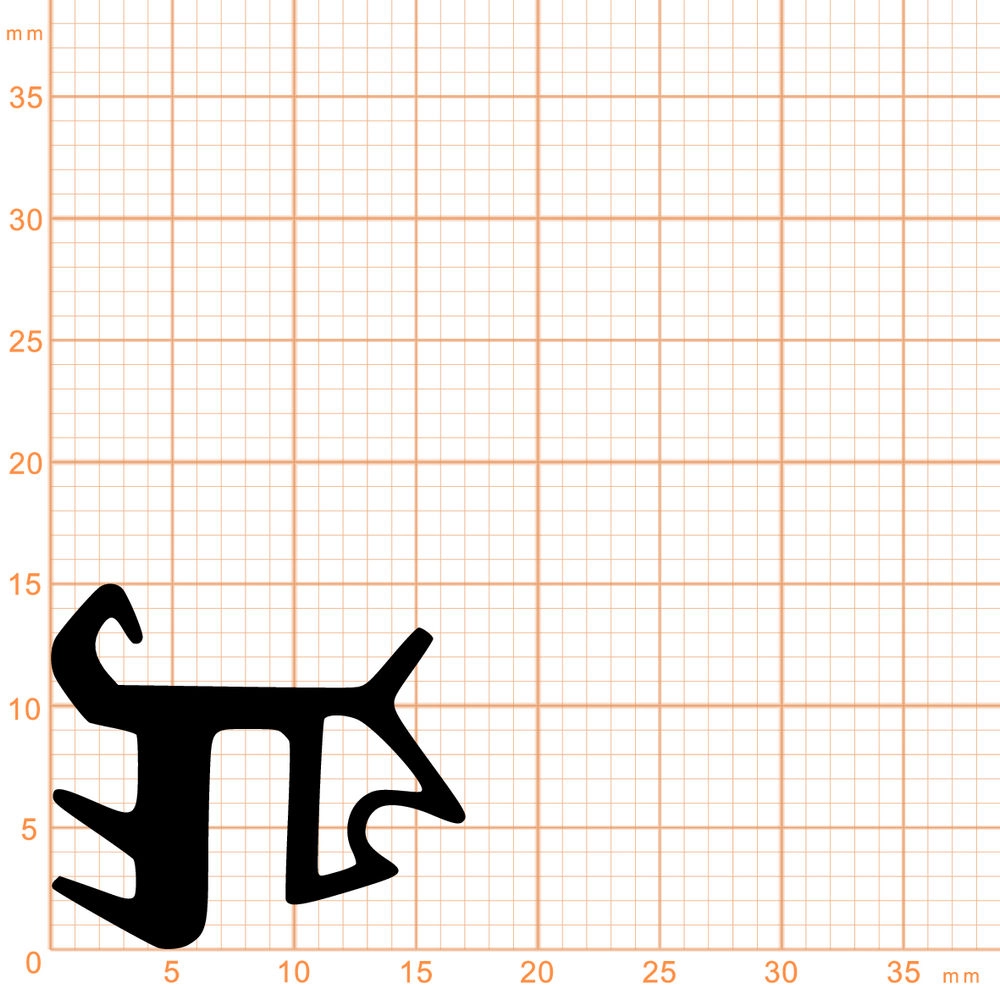 Verglasungsdichtungen - Verglasungsdichtung für Fenster | 17 mm Breite | Farbe: schwarz