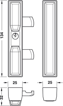 Gebäudeausstattung - Fenster-Zusatzschloss | Modell: Abus FTS 88 | Farbe: weiß