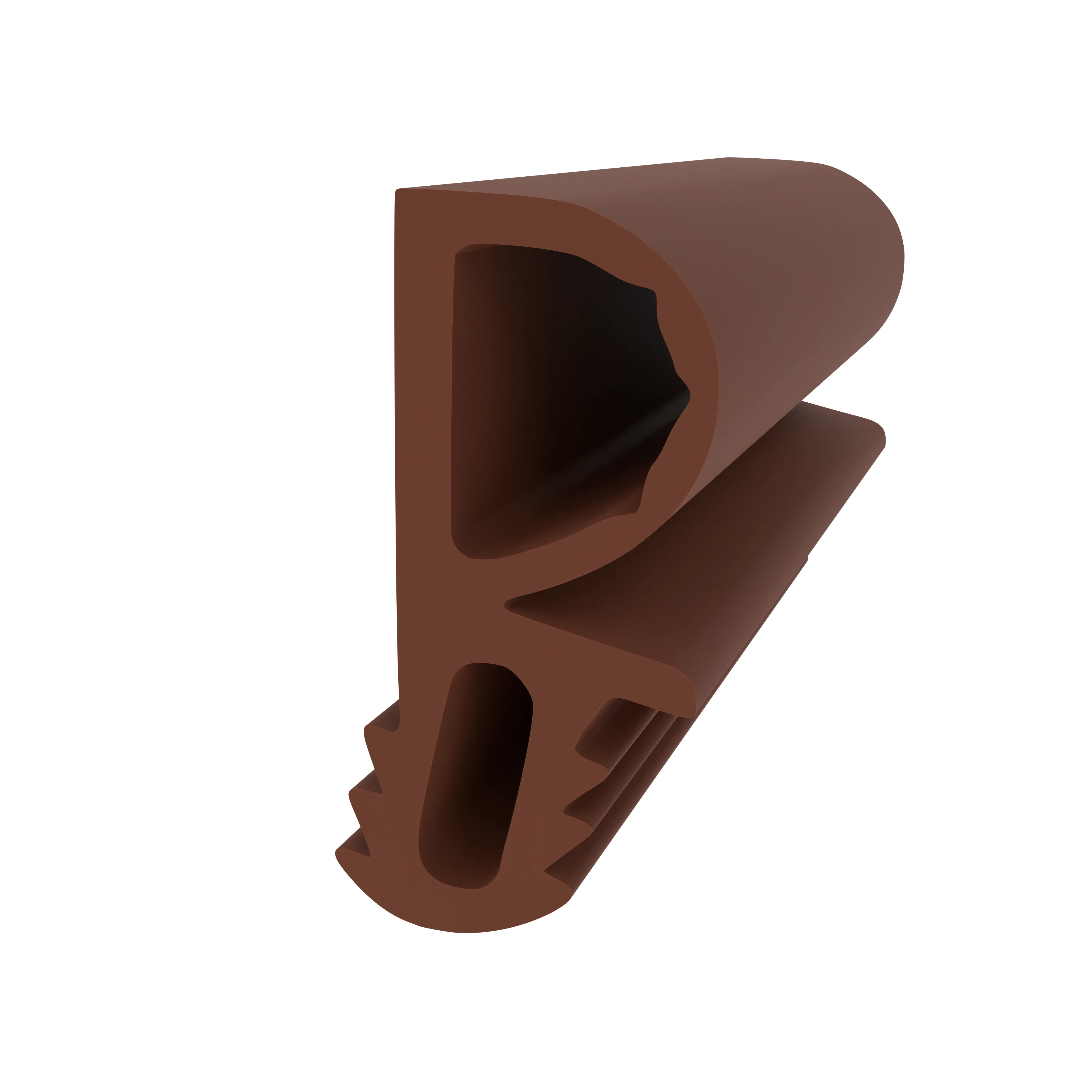 Flügelfalzdichtungen - Flügelfalzdichtung für Holzelemente  | 10 mm Falzhöhe | Farbe: braun