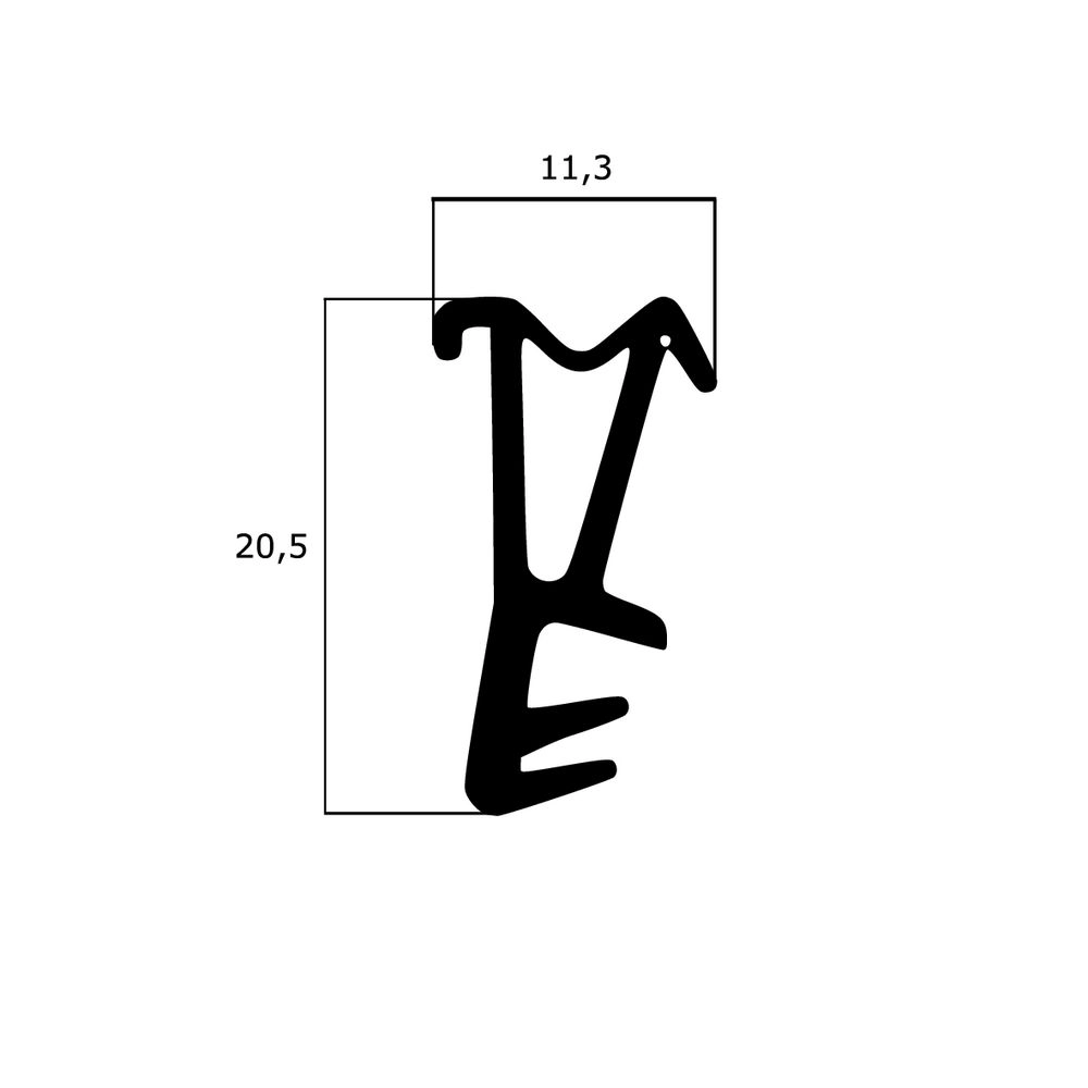 Flügelfalzdichtungen - Blendrahmendichtung für Holzelemente | 12 mm Falzhöhe | Farbe: braun