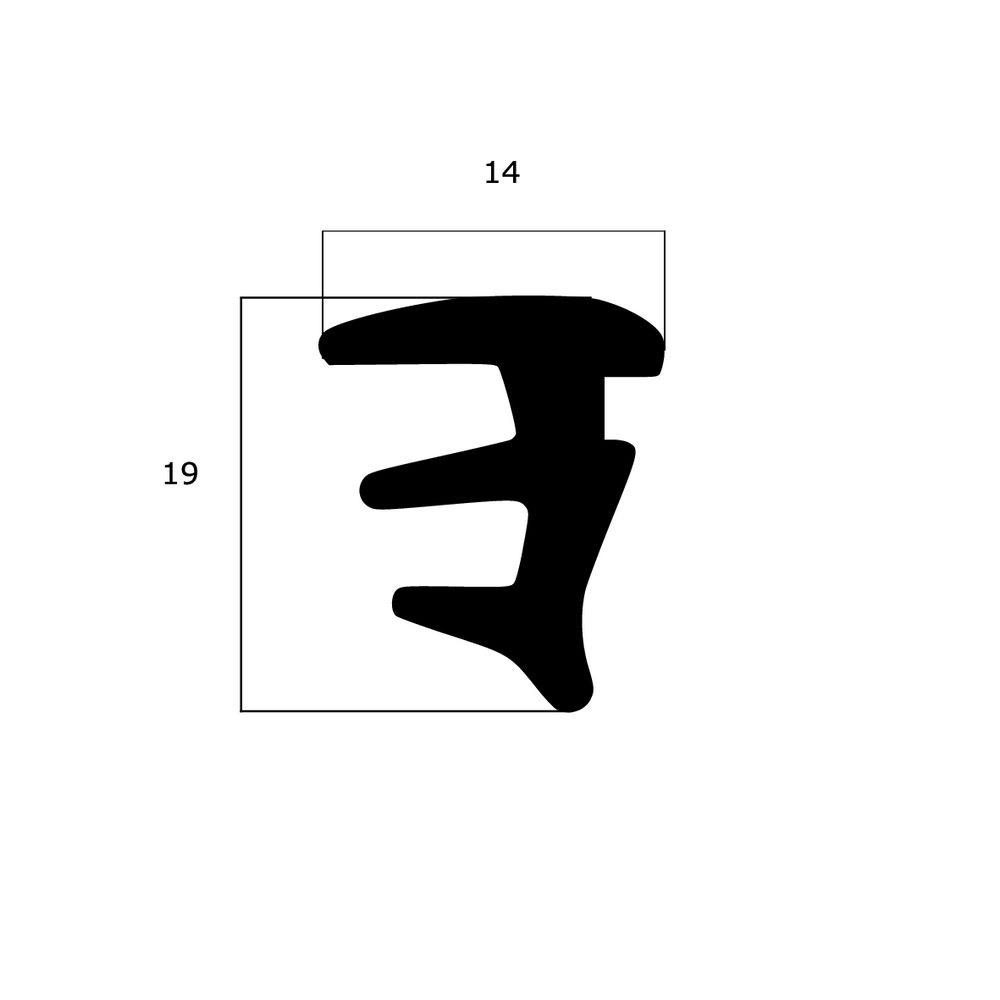 Verglasungsdichtungen - Verglasungsdichtung für Fenster | 14 mm Breite | Farbe: schwarz