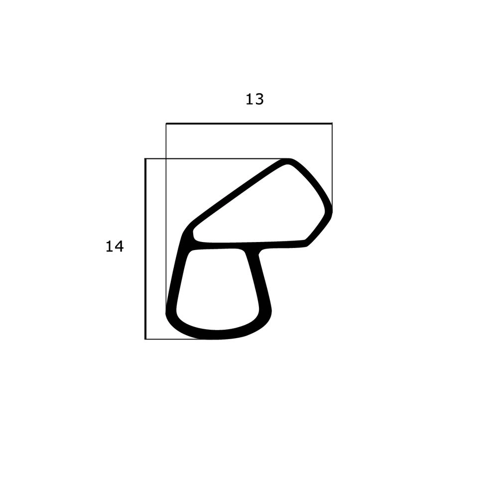 Stahlzargendichtung für Stahlzargen | 14 mm Höhe | Farbe: schwarz