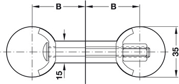 Verbinder & Bodenträger - Arbeitsplattenverbinder | Bolzenlänge: 65 mm | Oberfläche: verzinkt