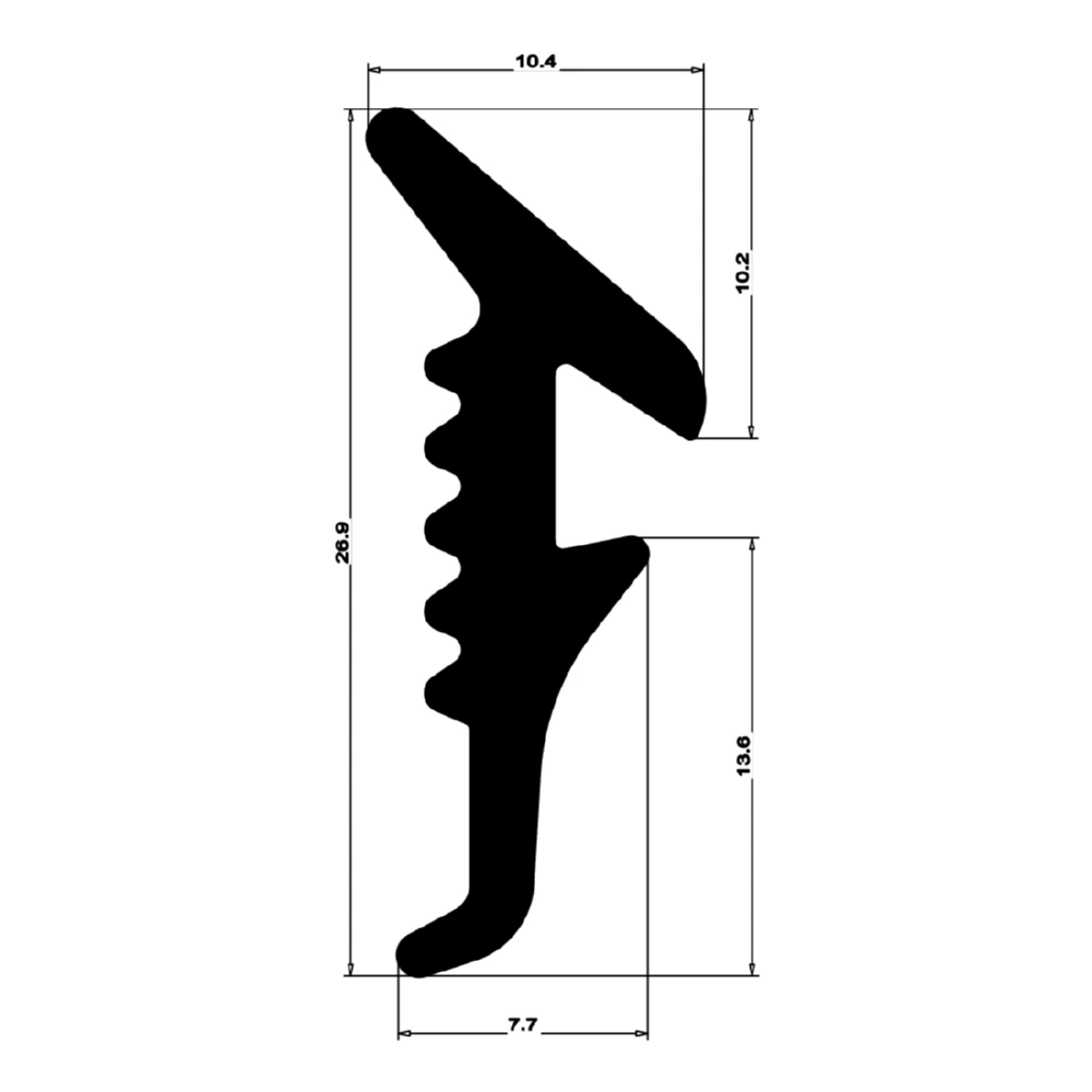 Verglasungsdichtung für Schüco und Wicona Fenster | 11 mm Breite | Farbe: schwarz