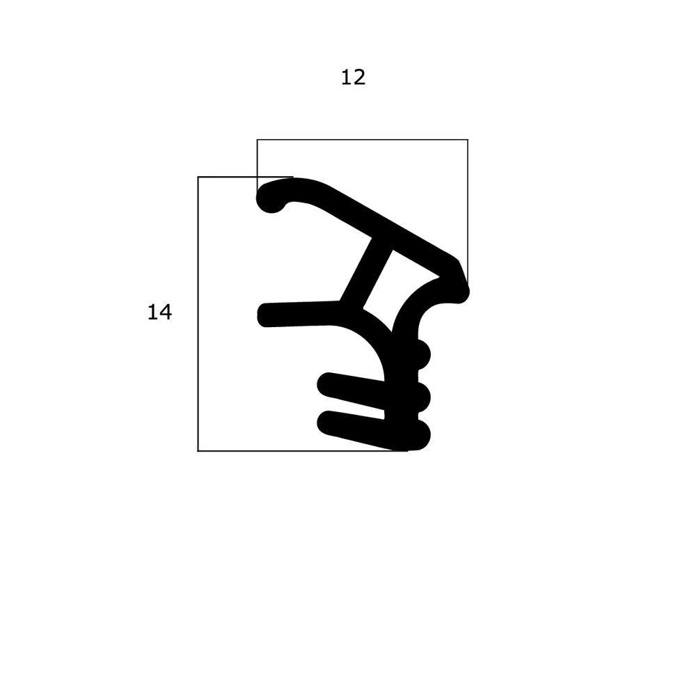 Türrahmen Dichtung - Stahlzargendichtung für Stahltüren | 12 mm Breite | Farbe: weiß