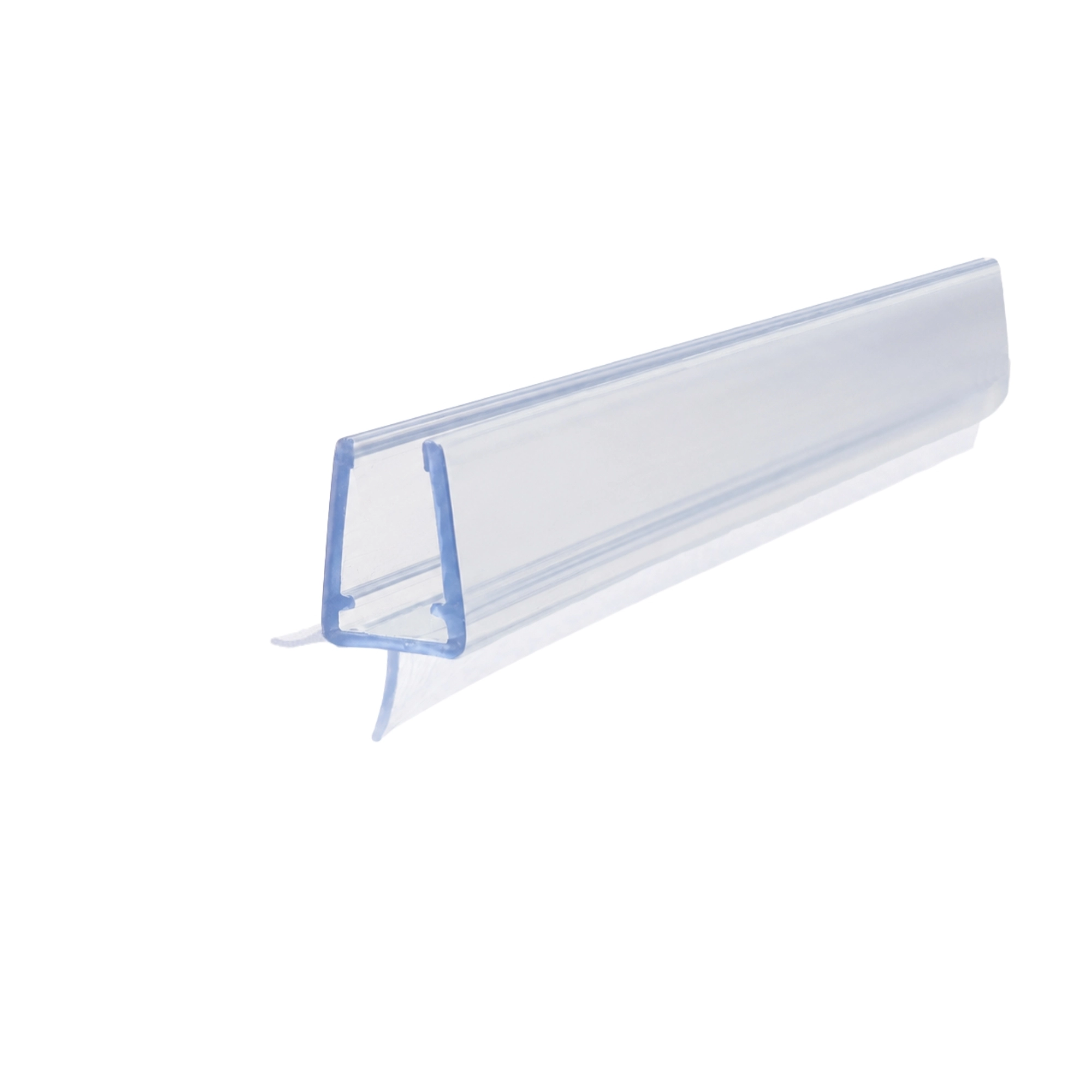 Dusch-Wasserabweisprofil mit 135° Lippe | 5 mm Glasstärke | Farbe: transparent