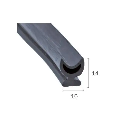 Verglasungsdichtungen - Scheibendichtung für Fahrzeugscheiben | Höhe: 14 mm | Farbe: schwarz