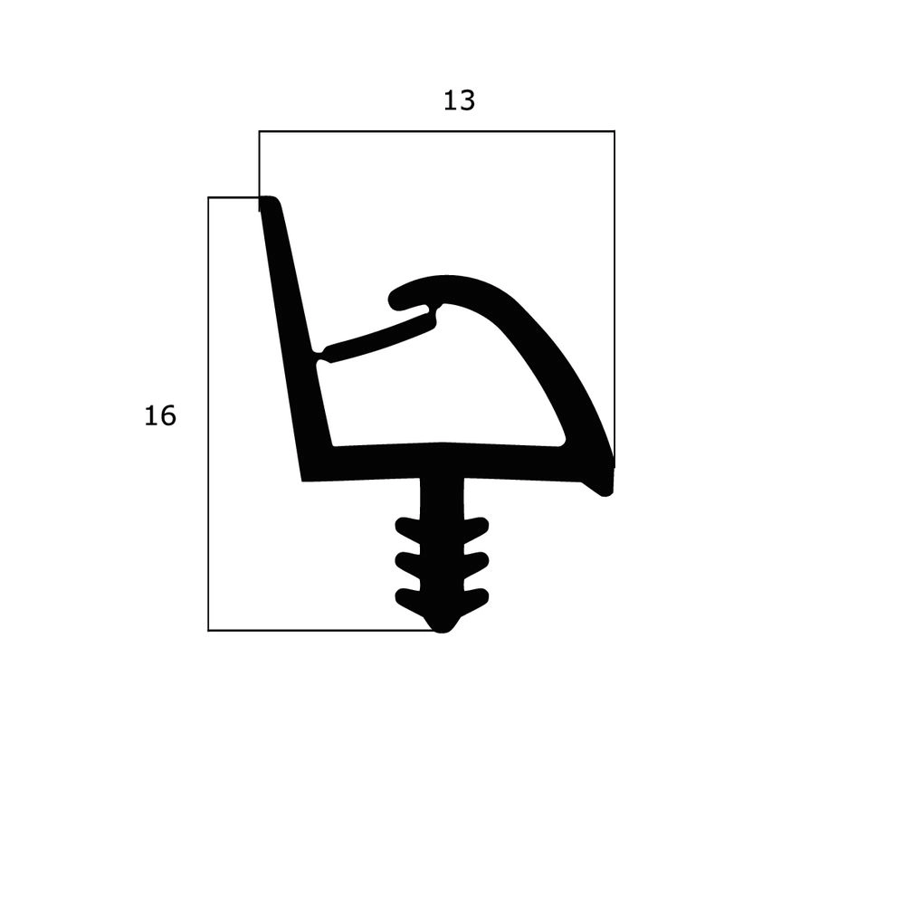Türrahmen Dichtung - Holzzargendichtung für Haustüren | 11 mm Falzbreite | Farbe: weiß