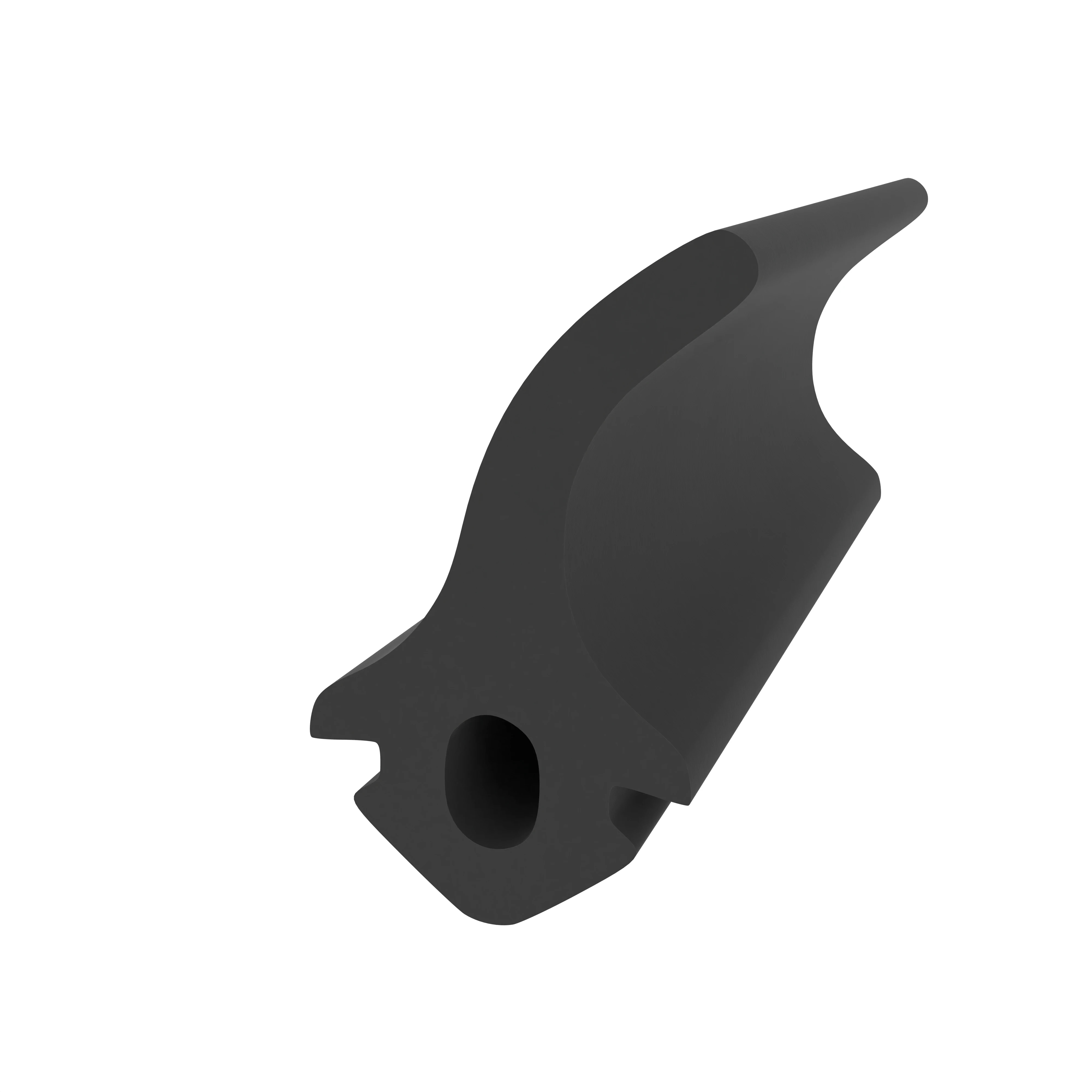 Türrahmen Dichtung - Mitteldichtung für Kunststofffenstern | 19 mm Höhe | Farbe: schwarz