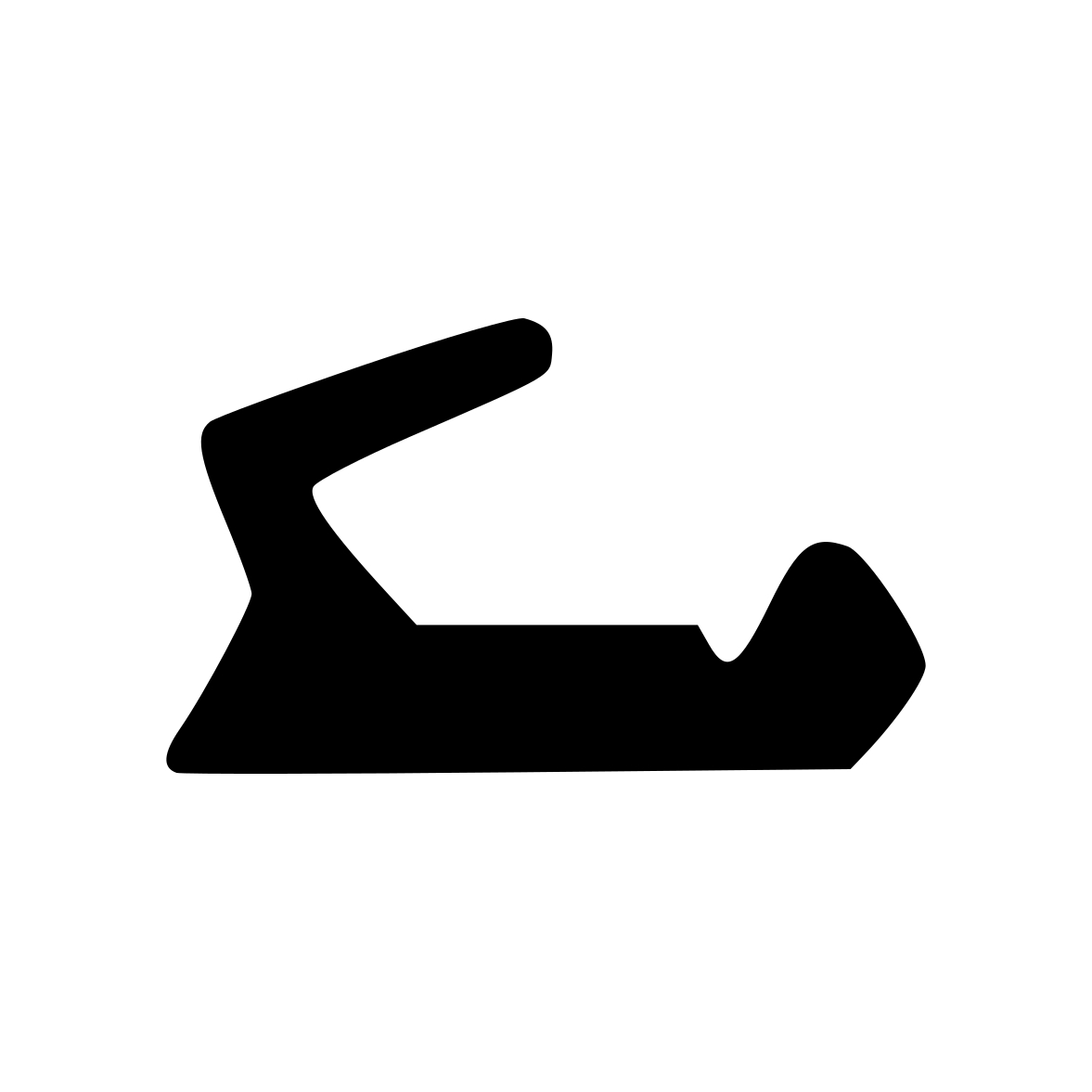 Türrahmen Dichtung - Anschlagdichtung mit Lippe und glattem Fuß | 7 mm Höhe | Farbe: schwarz