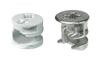 Verbinder & Bodenträger - Verbindergehäuse von Häfele Minifix 15 | Bohrtiefe: 14 mm +0,5 mm | Für Holzdicke ab 19 mm