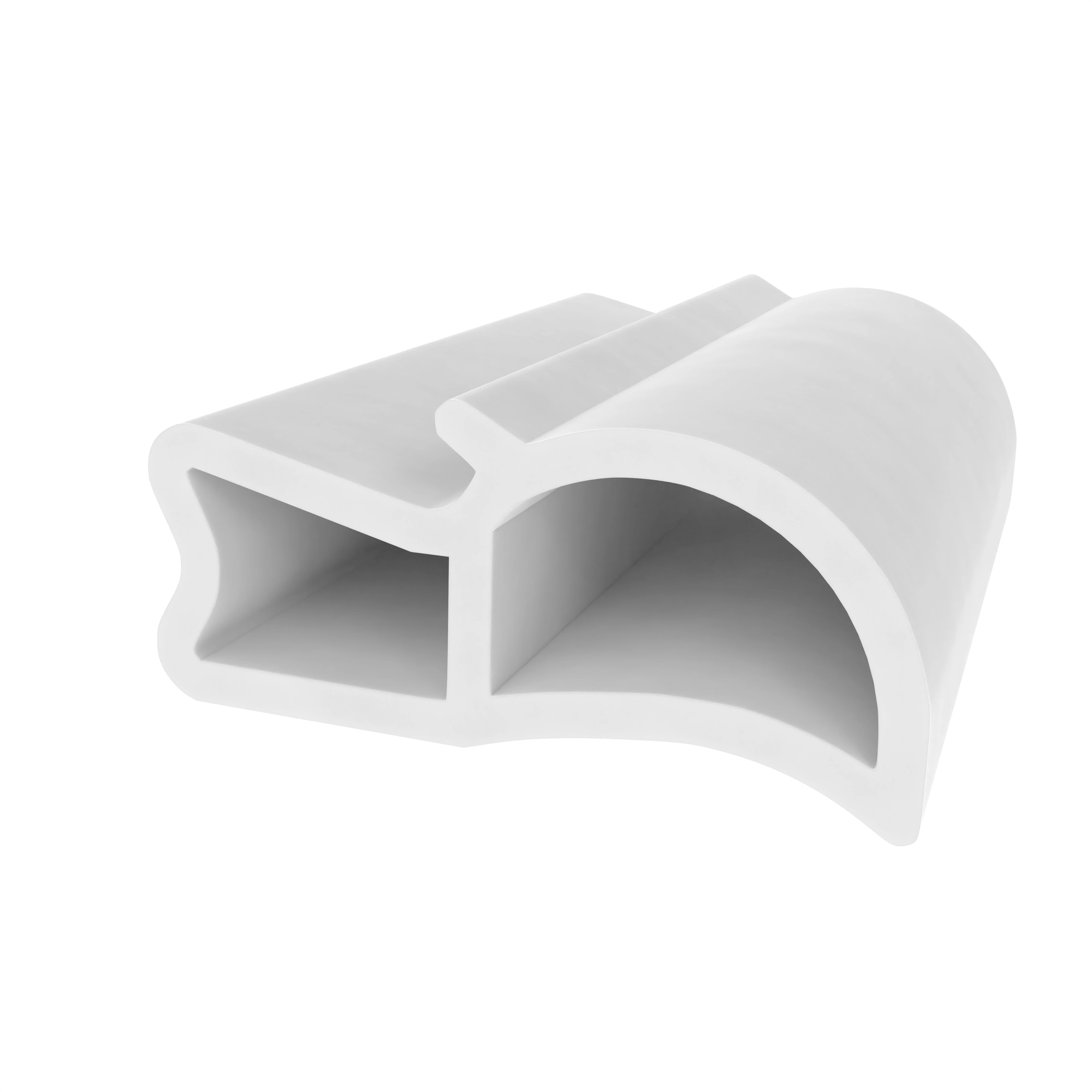 Stahlzargendichtung für seitliche Nut | 12 mm Höhe | Farbe: weiß