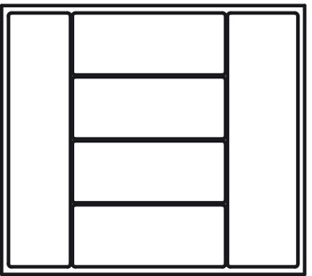Dichtungsecken - Besteckeinsatz zu Selbstzuschneiden | 500 mm Nennlänge | Farbe: silbergrau