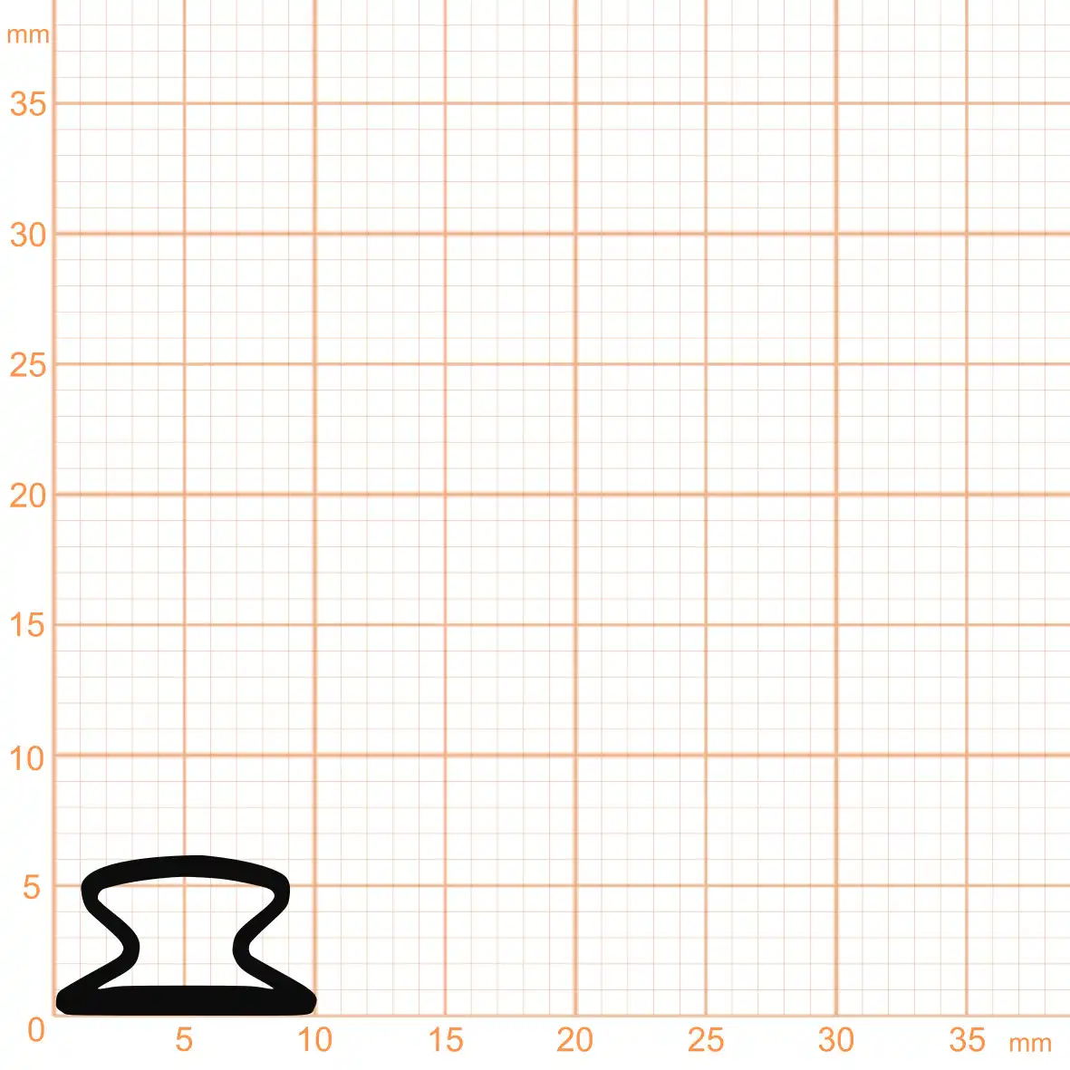 Marktplatzartikel - Dichtungsprofil sk 10 mm breit, für 3-5 mm Spalt