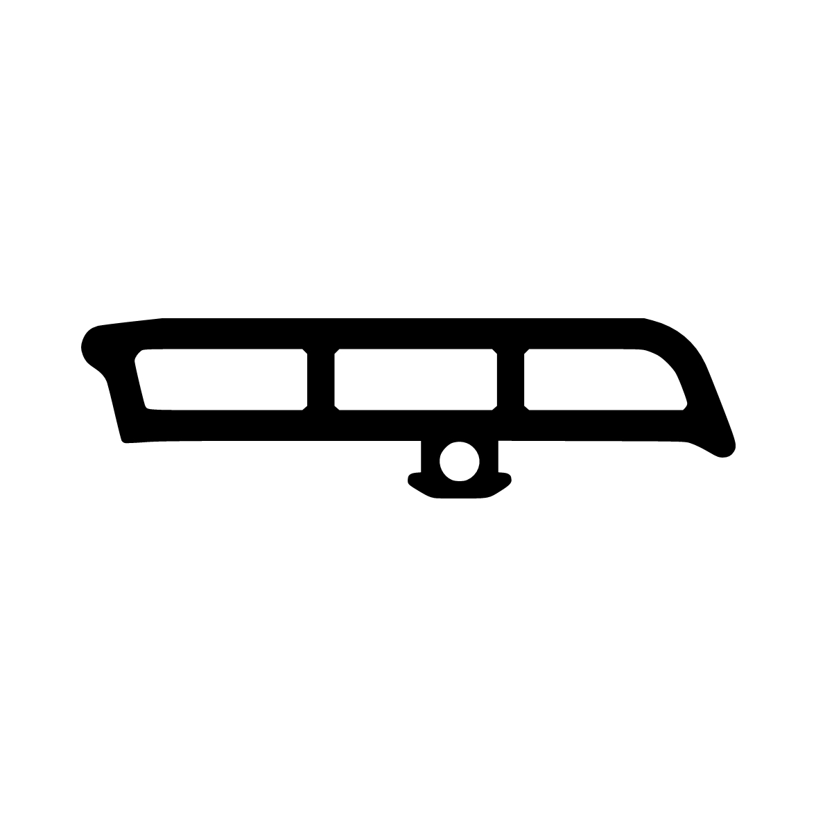 Bodenschwellendichtungen - Schwellendichtung für Bodenschwellen | Höhe: 7 mm | Farbe: schwarz