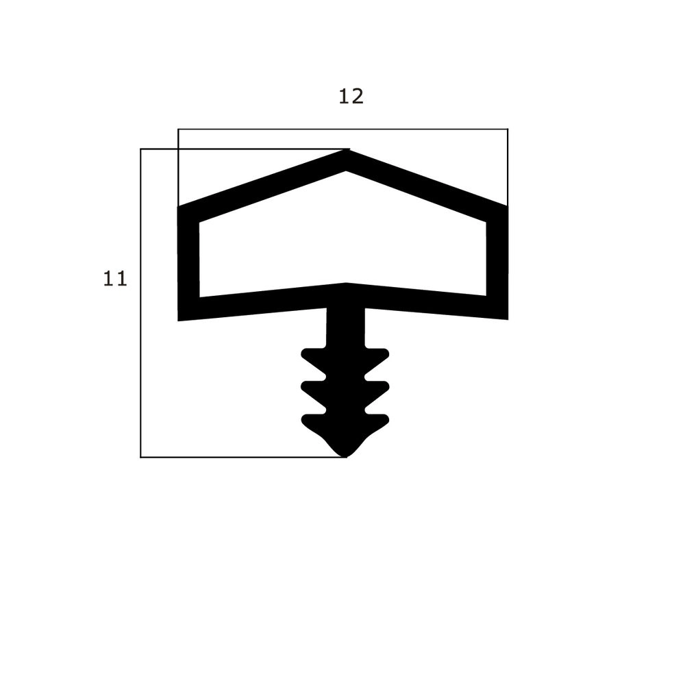 Türrahmen Dichtung - Holzzargendichtung für Haustüren | 12 mm Falzbreite | Farbe: weiß