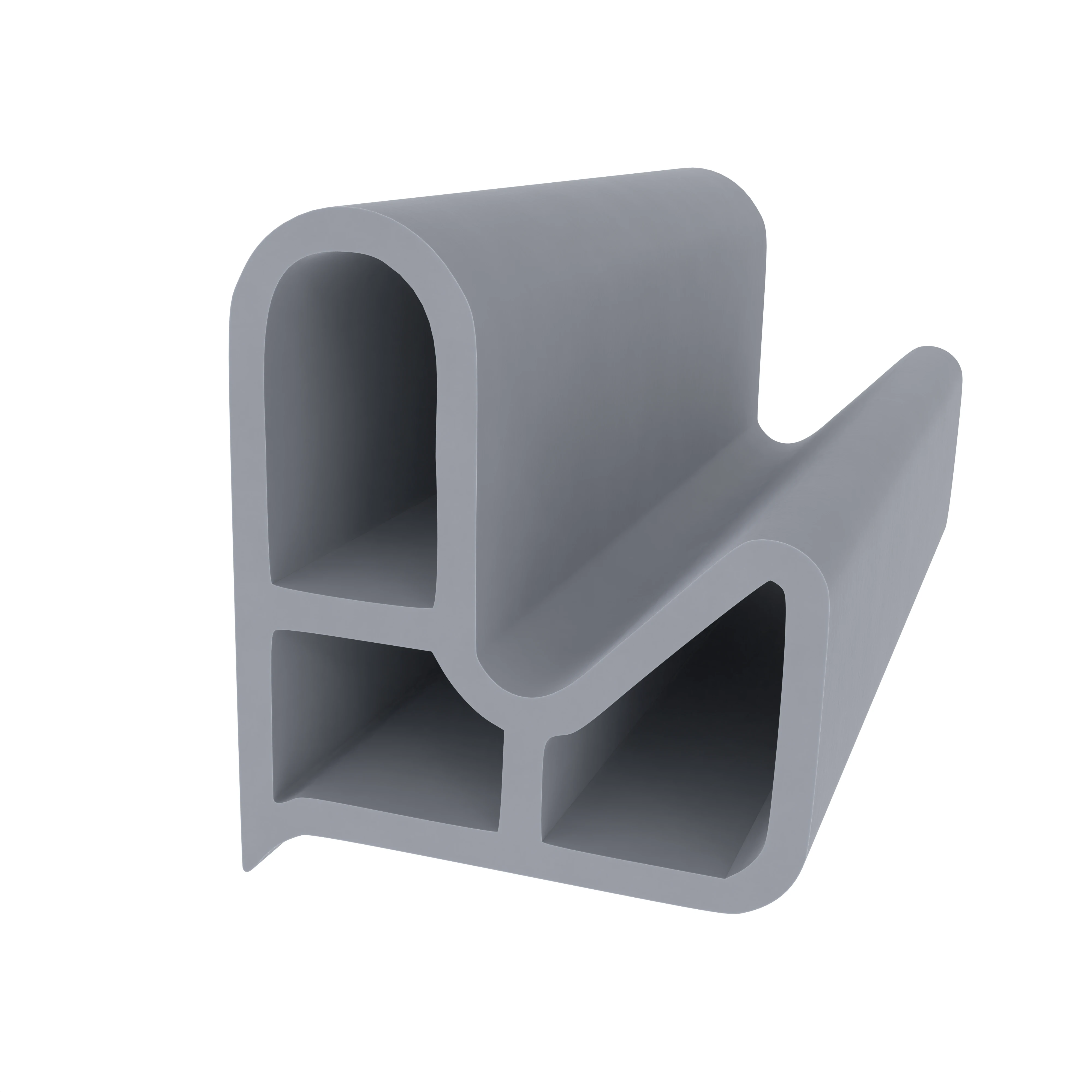 Türrahmen Dichtung - Stahlzargendichtung für Stahltüren | 22 mm Höhe | Farbe: grau