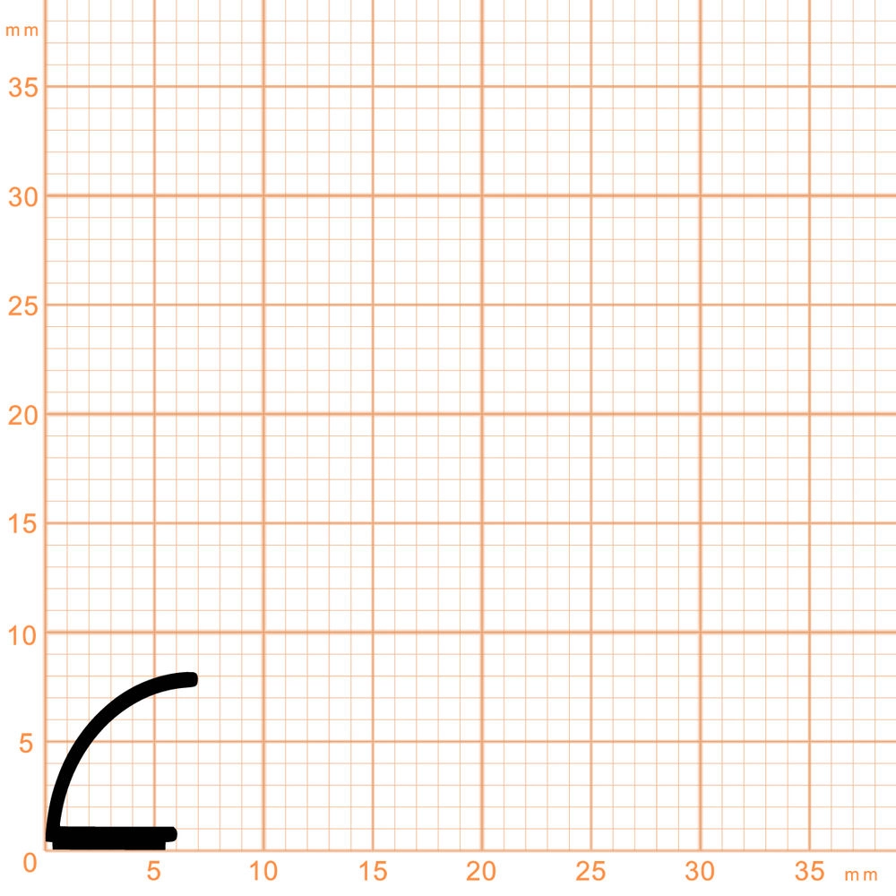 Türdichtung selbstklebend - Klebedichtung mit V-Profil | Spaltbreite: 1 – 8 mm | Farbe: weiß
