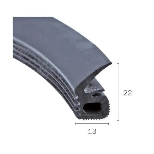 Autotürdichtung | Höhe: 22 mm | Farbe: schwarz