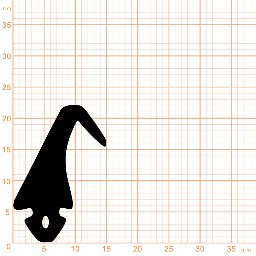 Mitteldichtung für Kunststofffenster | Höhe: 22 mm | Farbe: schwarz