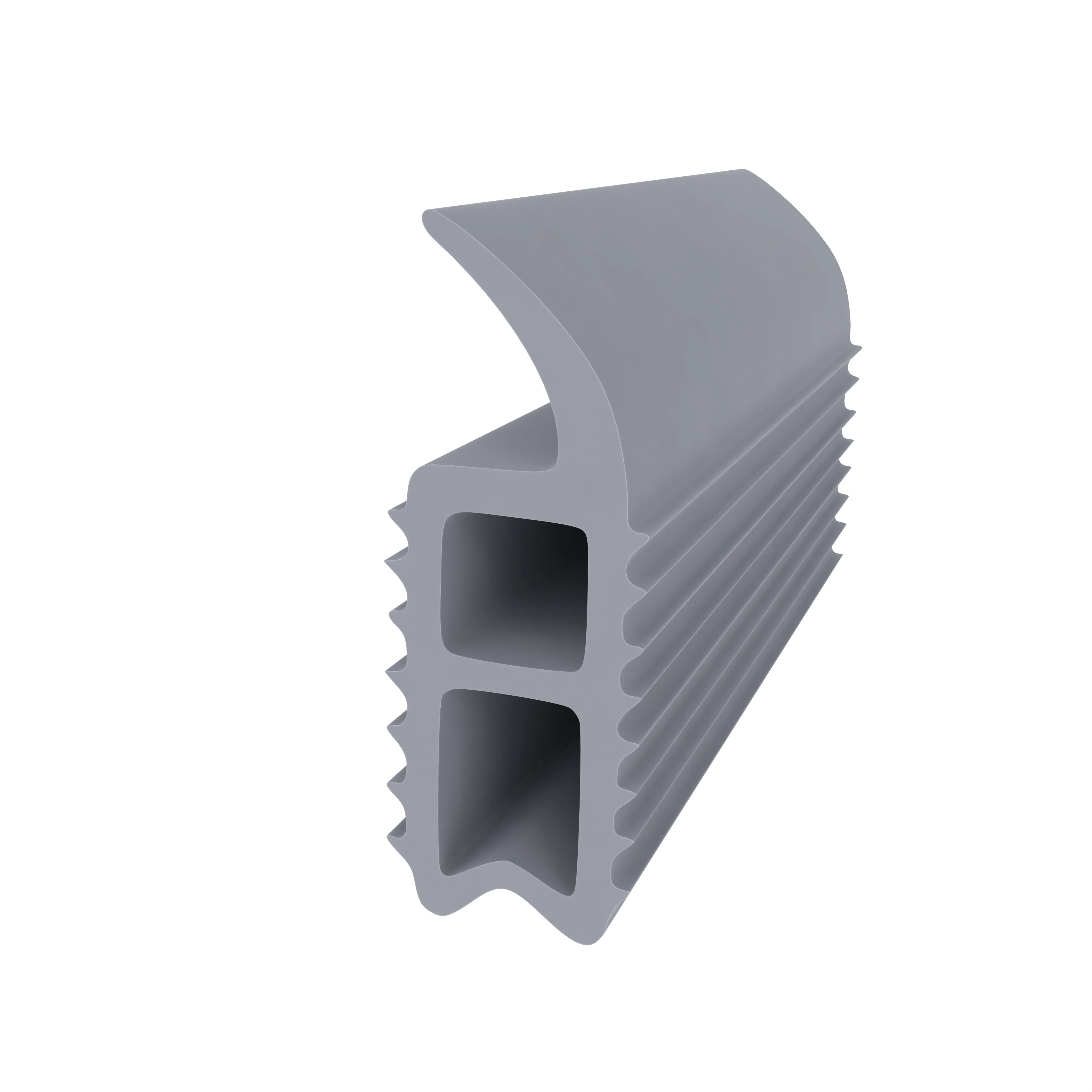 Türrahmen Dichtung - Stahlzargendichtung für Stahlprofile | 11 mm Breite | Farbe: grau