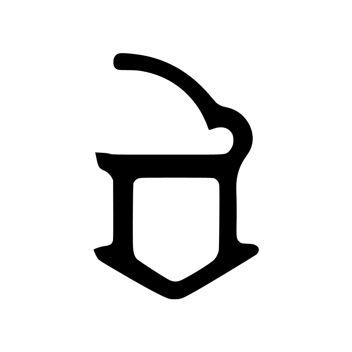 Türrahmen Dichtung - Feuerschutzdichtung für Schwarze S2, S20, S21 und D25 Stahltüren | 17 mm Höhe | Farbe: schwarz