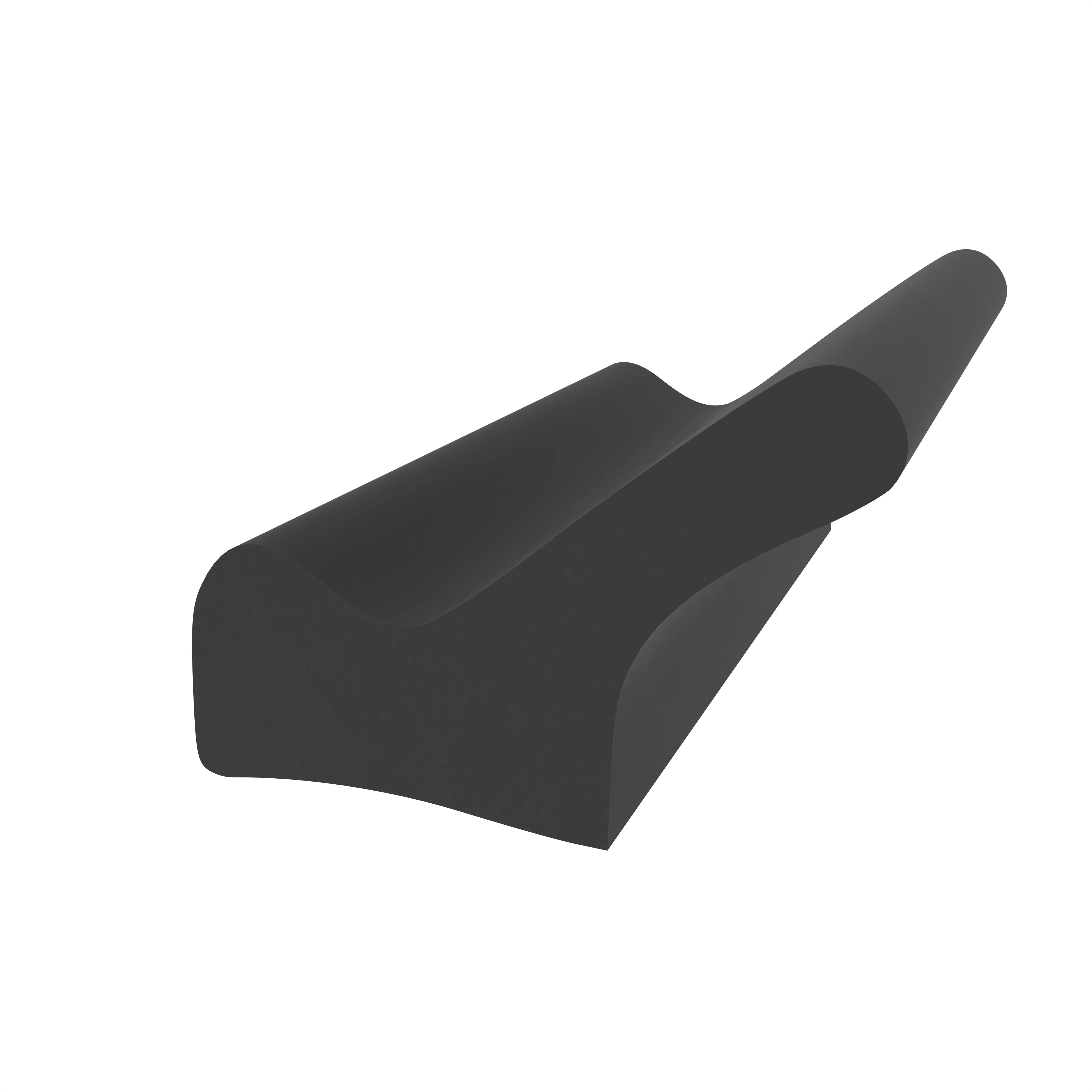 Lippendichtungen - Anschlagdichtung für flache Nuten | 5,5 mm Höhe | Farbe: schwarz 