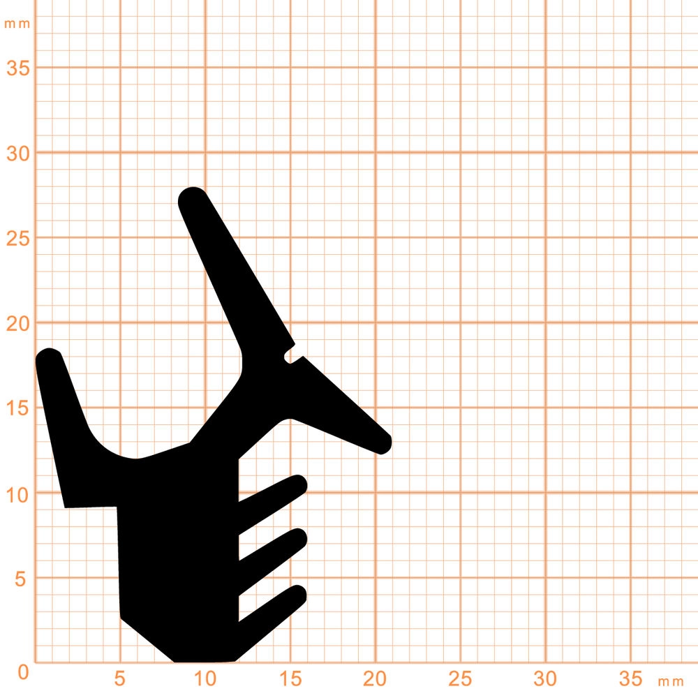Mitteldichtungen - Mitteldichtung für Holzfenster | 28 mm Höhe | Farbe: schwarz 