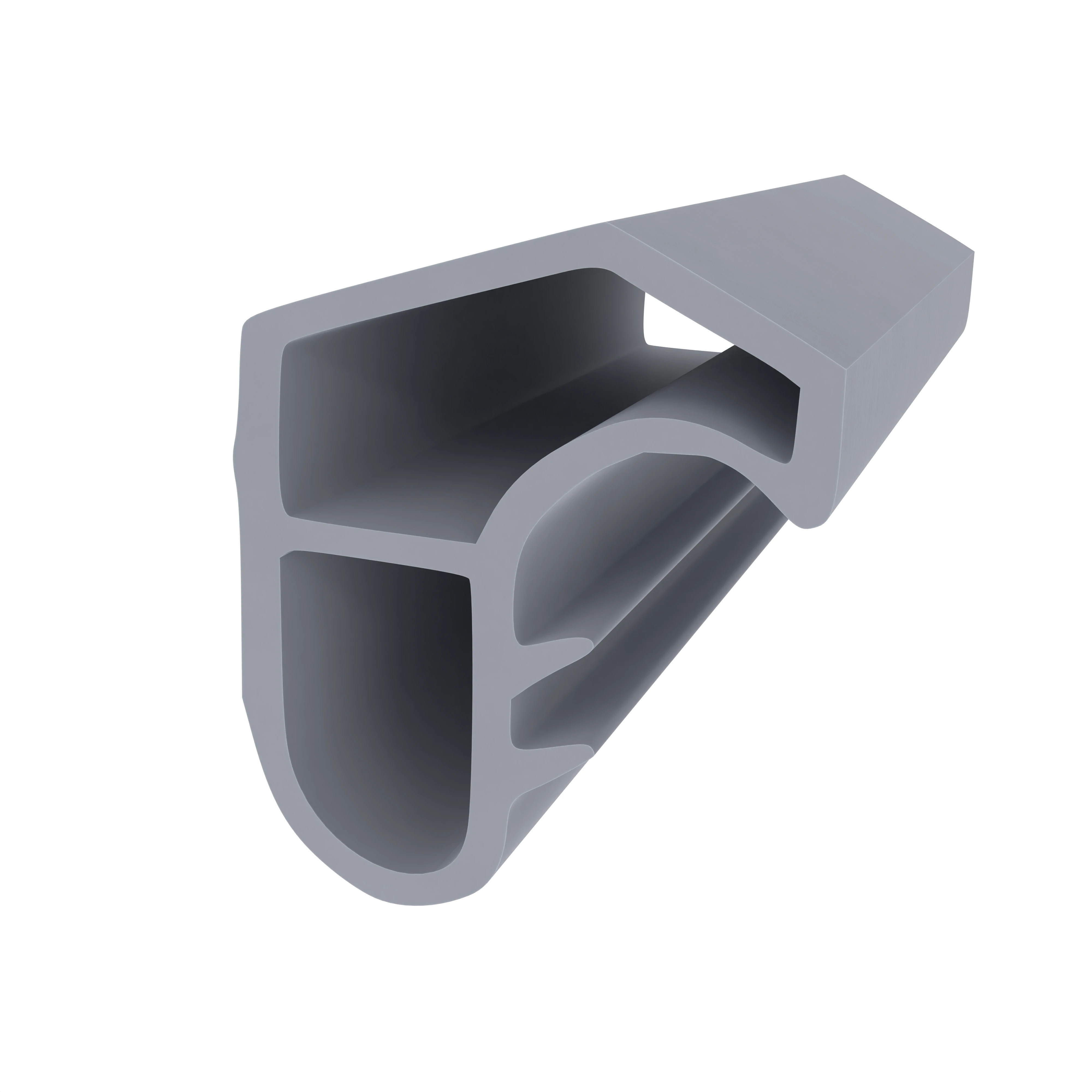 Türrahmen Dichtung - Stahlzargendichtung für Stahlprofile | 15 mm Breite | Farbe: grau