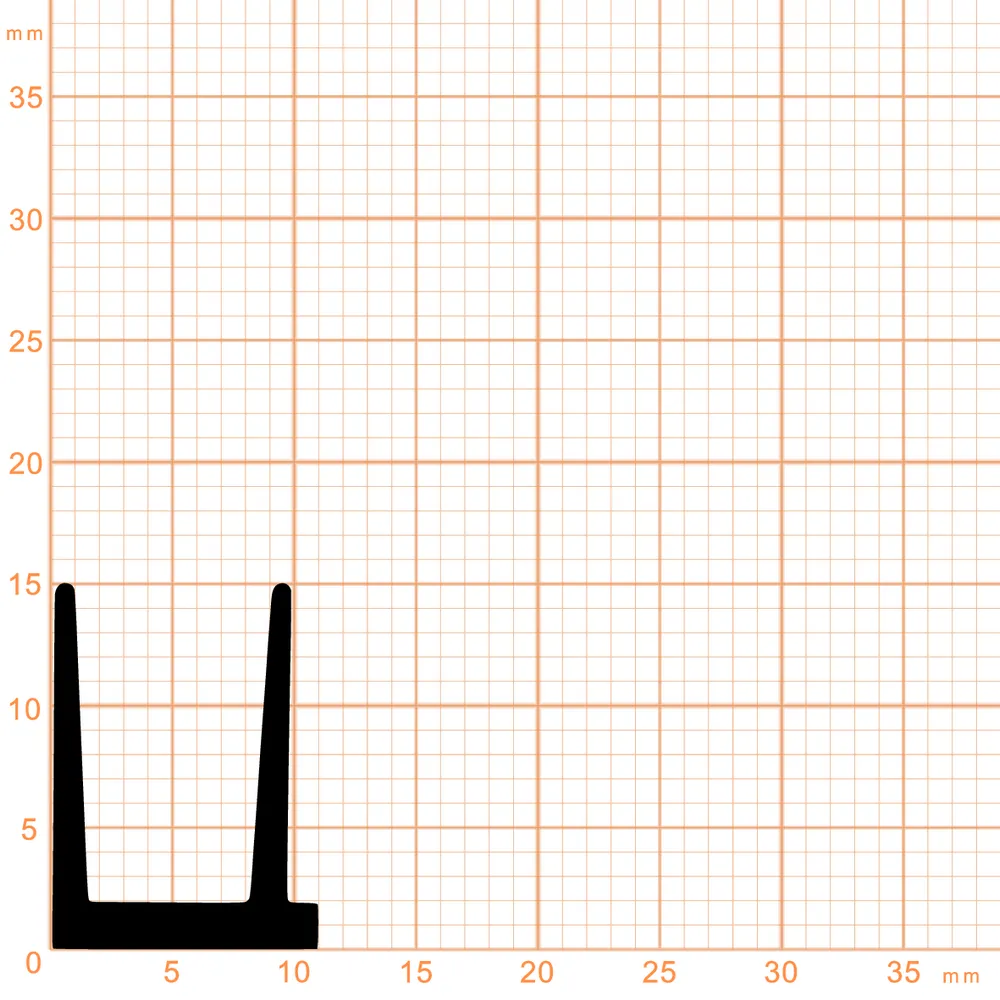 Holzzargendichtung für Haustüren | 15 mm Höhe | Farbe: grau