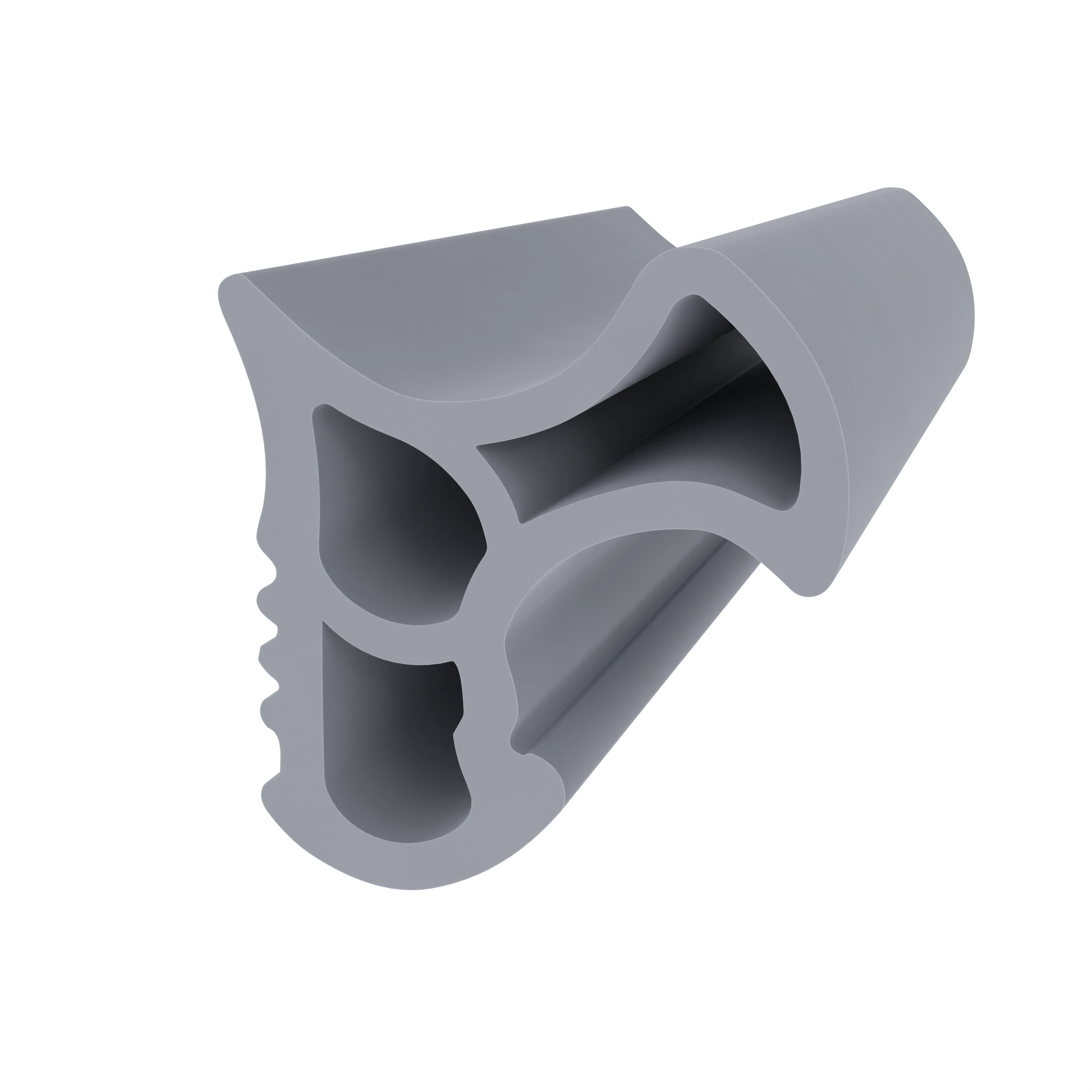 Stahlzargendichtung für Stahltüren | 21 mm Höhe | Farbe: grau