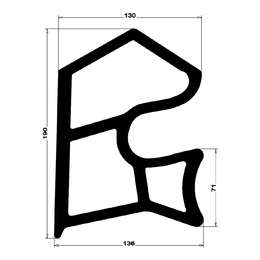 Stahlzargendichtung für Metalltüren | 17 mm Höhe | Farbe: weiß